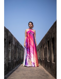 Halterneck long dress